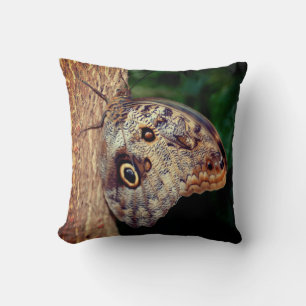 Coussin Papillon de hibou Brown 