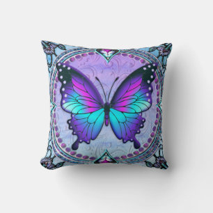 Coussin Papillon de sublimation avec Arrière - plan