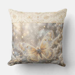 Coussin Papillon d'hiver doré
