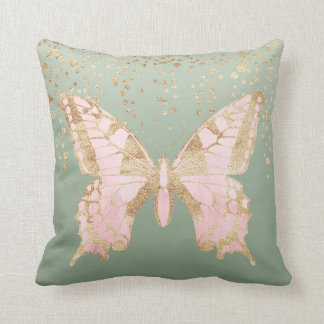 Coussin Papillon doré