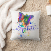 Coussin Papillon éclaboussé personnalisé   (Couverture)