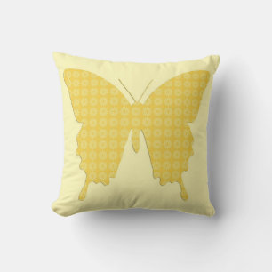 Coussin Papillon en étoile - jaune or