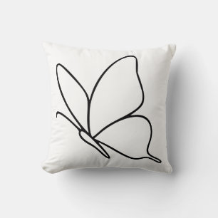 Coussin Papillon en ligne art – Illustration d'insecte