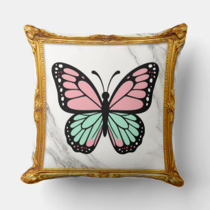 Coussin Papillon encadré pour les amoureux de la nature
