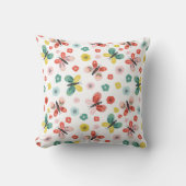 Coussin Papillon et motif floral (Recto)