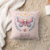 Coussin Papillon floral esthétique mignon  (Couverture)
