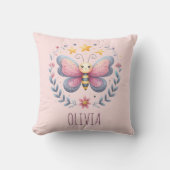 Coussin Papillon floral esthétique mignon  (Recto)