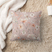Coussin Papillon floral Fleur sauvage Boho (Couverture)