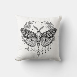 Coussin Papillon gothique mystique Art botanique céleste e