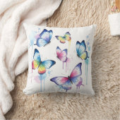 Coussin Papillon goutte à goutte à l'aquarelle pastel fant (Couverture)