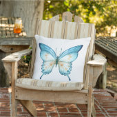 Coussin Papillon Illustré à la Main (Chaise)
