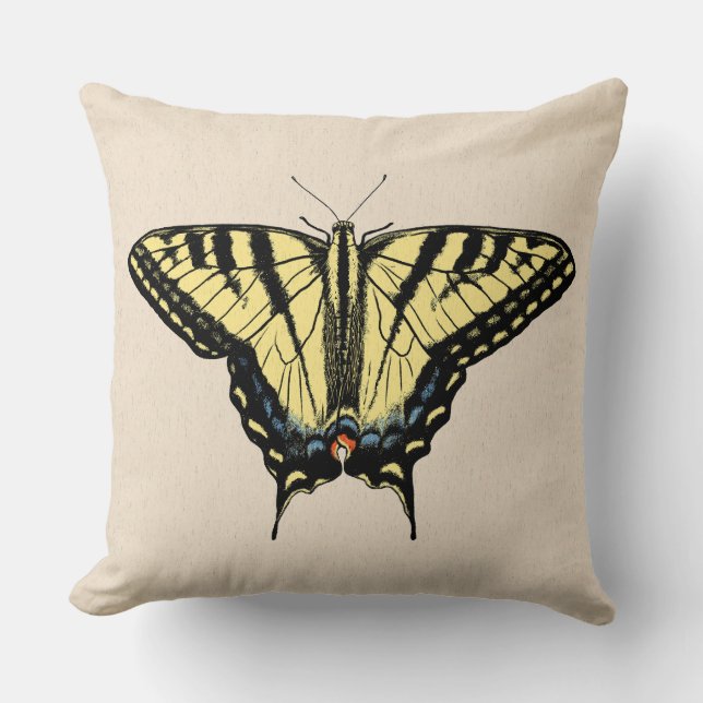 Coussin Papillon jaune du sud-ouest Papillon à queue swall (Recto)