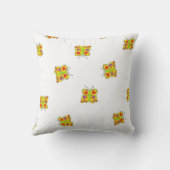 Coussin Papillon jaune mignon Aquarelle enfants chambre pé (Verso)