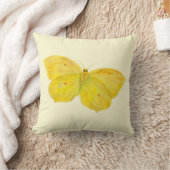 Coussin Papillon jaune Volant de pierre de taille commune (Couverture)
