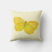 Coussin Papillon jaune Volant de pierre de taille commune (Verso)