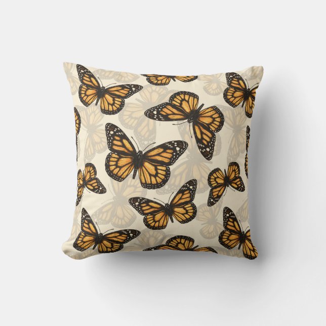 Coussin Papillon monarque (Recto)