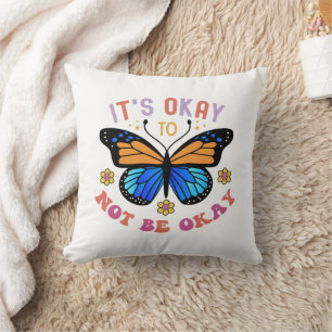 Coussin Papillon Monarque de la Sensibilisation à la Santé