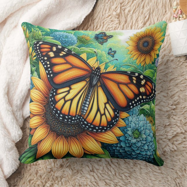 Coussin Papillon monarque Grand (Couverture)
