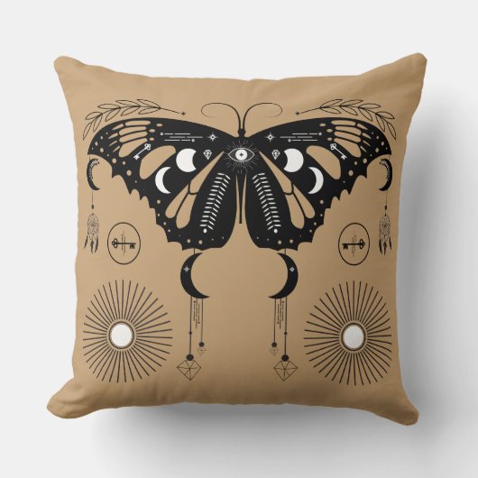 Coussin papillon mystique personnalisé (Recto)