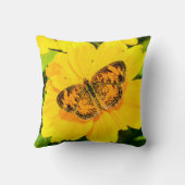 Coussin Papillon Nature brillant Poly Jaune Jaune Jailliss (Verso)