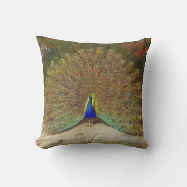 Coussin Papillon Peacock et Peacock, illustration artistiq (Recto)