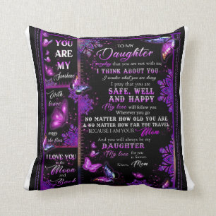 Coussin Papillon Personnalisé À La Couverture De Ma Fill