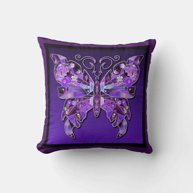 Coussin Papillon pourpre 31 (Recto)