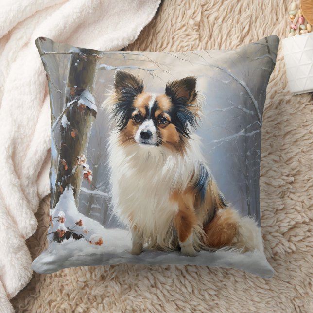 Coussin Papillon Qu'il neige Noël  (Couverture)