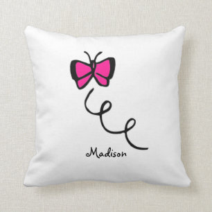 Coussin Papillon rose chaud mignon