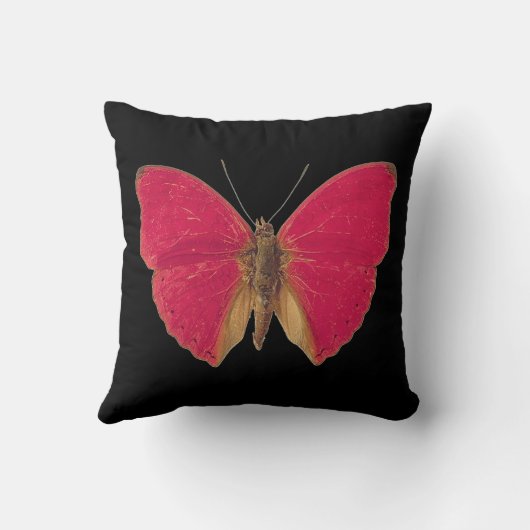 Coussin Papillon rose double face (Verso)