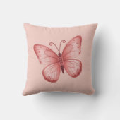 Coussin Papillon rose pâle monogrammé (Verso)