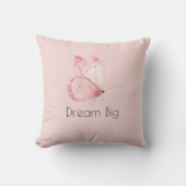 Coussin Papillon Rose Rêveur (Recto)