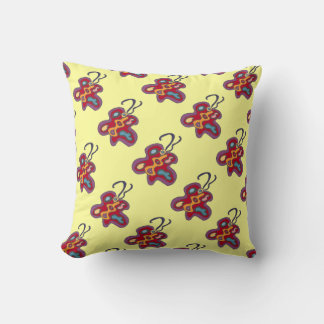 Coussin Papillon rouge
