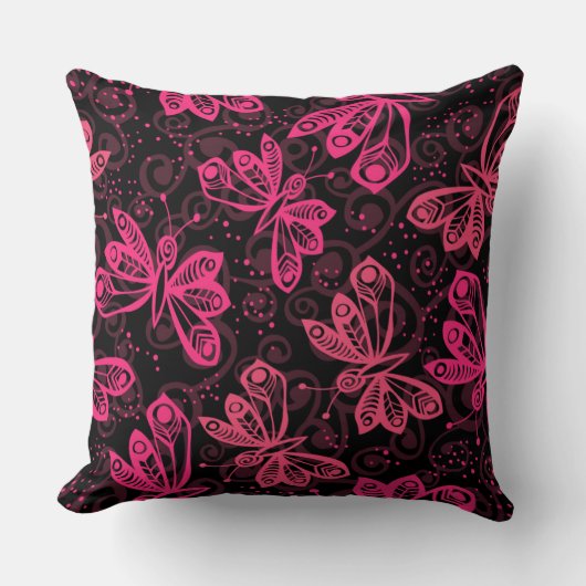Coussin Papillon rouge (Recto)