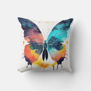 Coussin Papillon Sauvage Nature Animal Couleur Art Peintur