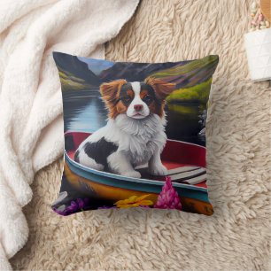 Coussin Papillon sur une pagaie : Une aventure pittoresque
