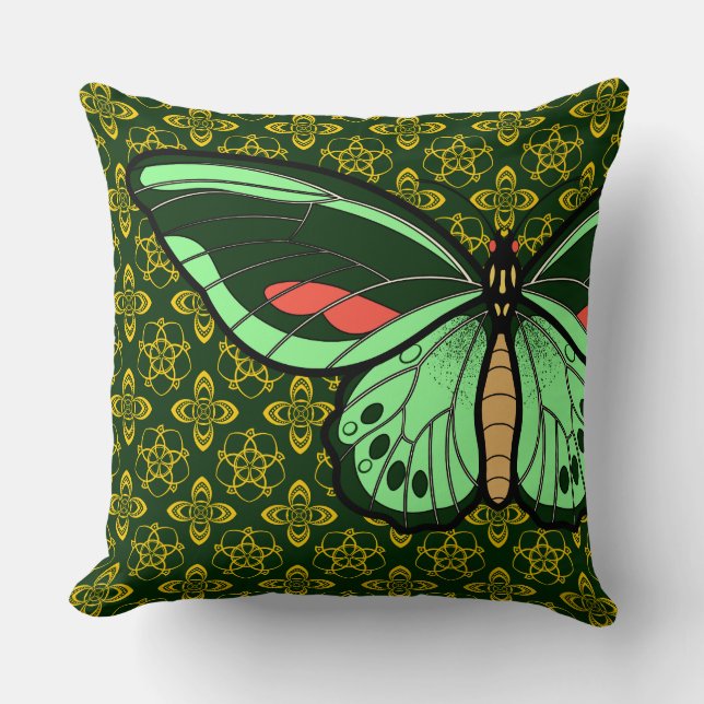 Coussin Papillon vert (Recto)