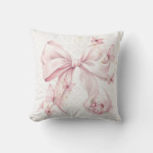 Coussin Papillons au Nœud Rose Photo (Recto)