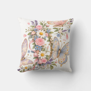 Coussin Papillons au pastel adorables Art