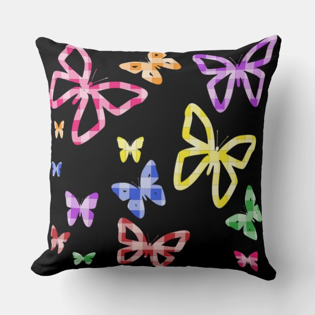 COUSSIN PAPILLONS DAMIERS (Recto)