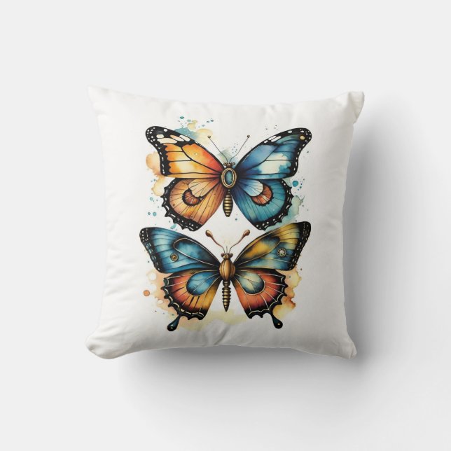 Coussin Papillons Dans La Nature (Recto)