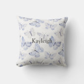 Coussin Papillons de lavande pourpre (Recto)