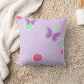 Coussin papillons doux et pois (Couverture)