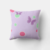 Coussin papillons doux et pois (Verso)