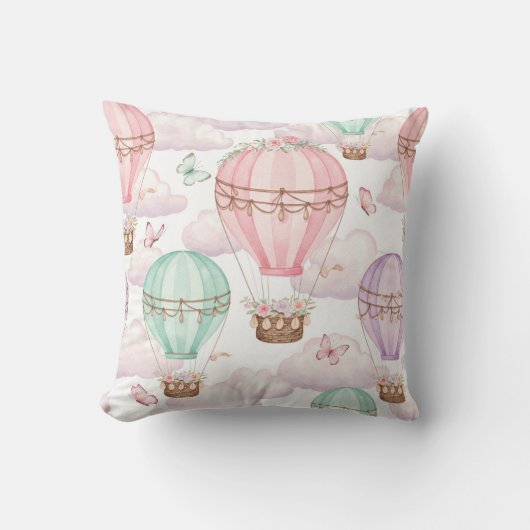 Coussin Papillons et ballons par Natasha Us (Recto)