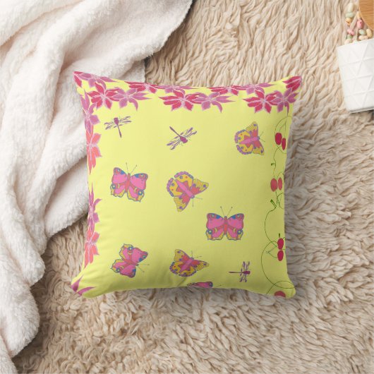 Coussin Papillons et libellules Cushion (Couverture)