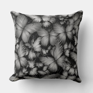 Coussin Papillons gris Imprimer