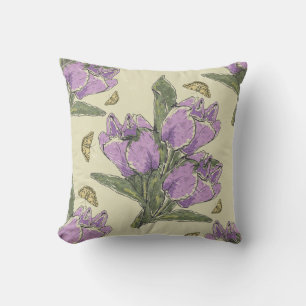 Coussin Papillons Iris & Monarques Violets Lancer l'oreill