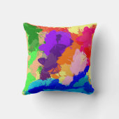 Coussin Papillons Kaleidoscope arc-en-ciel (Verso)
