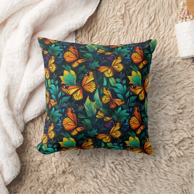 Coussin Papillons Monarques Lancer l'oreiller (Couverture)